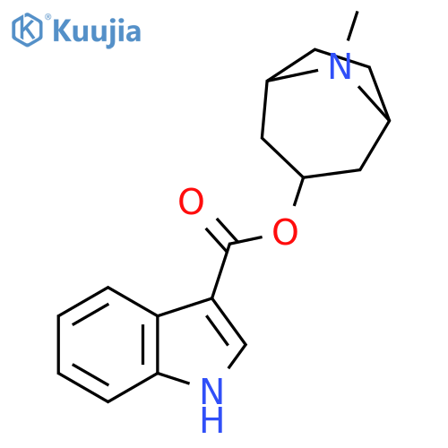 8-methyl-8-azabicyclo[3.2.1]octan-3-yl 1H-indole-3-carboxylate structure