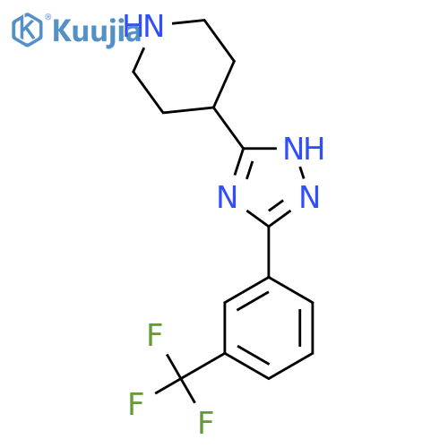 4-(3-(3-(Trifluoromethyl)phenyl)-1H-1,2,4-triazol-5-yl)piperidine structure