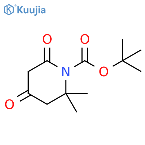 tert-butyl 2,2-dimethyl-4,6-dioxopiperidine-1-carboxylate structure