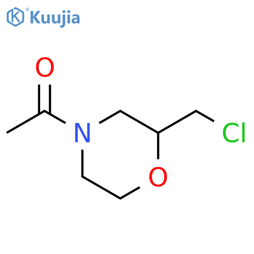 1-[2-(CHLOROMETHYL)MORPHOLIN-4-YL]ETHAN-1-ONE structure