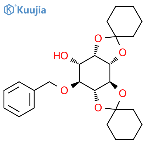 4-O-BENZYL-1,2:5,6-DI-O-CYCLOHEXYLIDENE-L-MYO-INOSITOL structure