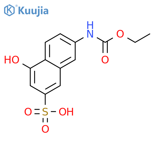 7-[(ethoxycarbonyl)amino]-4-hydroxynaphthalene-2-sulfonic acid structure