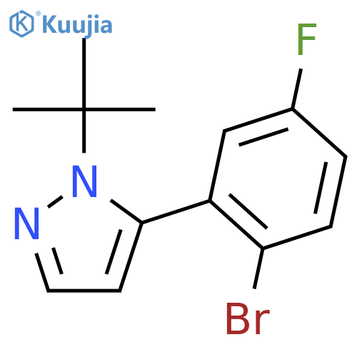 5-(2-Bromo-5-fluorophenyl)-1-(tert-butyl)-1H-pyrazole structure