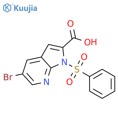 5-Bromo-1-(phenylsulfonyl)-1h-pyrrolo-2,3-bpyridine-2-carboxylic acid structure