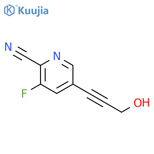 3-Fluoro-5-(3-hydroxyprop-1-yn-1-yl)-picolinonitrile structure