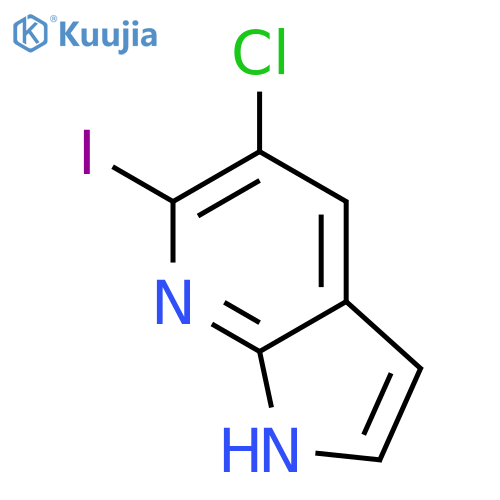 5-Chloro-6-iodo-1H-pyrrolo2,3-bpyridine structure