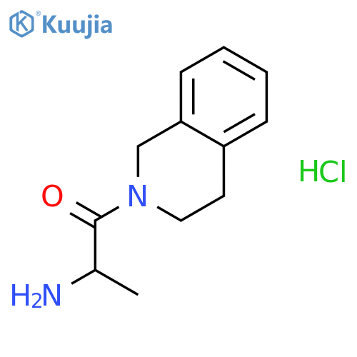 2-Amino-1-[3,4-dihydro-2(1H)-isoquinolinyl]-1-propanone hydrochloride structure