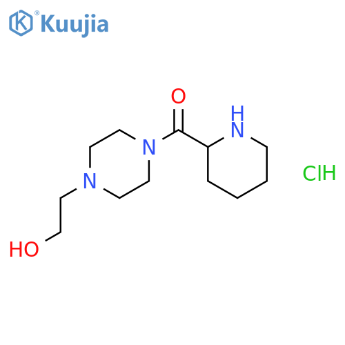 4-(2-Hydroxyethyl)-1-piperazinyl(2-piperidinyl)-methanone hydrochloride structure