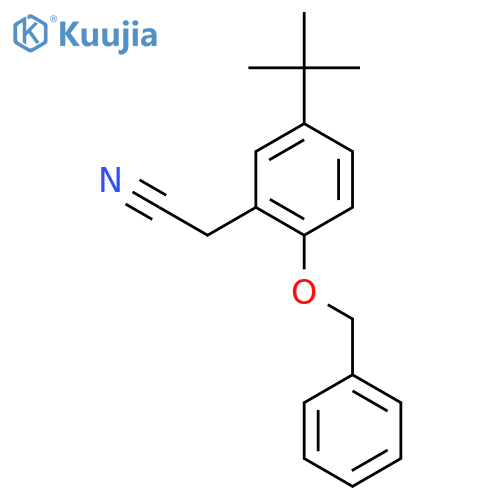 2-(2-(Benzyloxy)-5-(tert-butyl)phenyl)acetonitrile structure