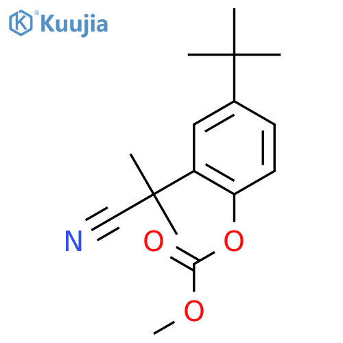 4-(tert-Butyl)-2-(2-cyanopropan-2-yl)phenyl methyl carbonate structure