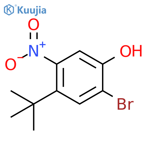 2-Bromo-4-(1,1-dimethylethyl)-5-nitrophenol structure