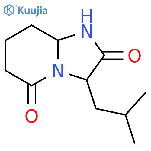 Imidazo[1,2-a]pyridine-2,5(1H,3H)-dione, tetrahydro-3-(2-methylpropyl)- structure