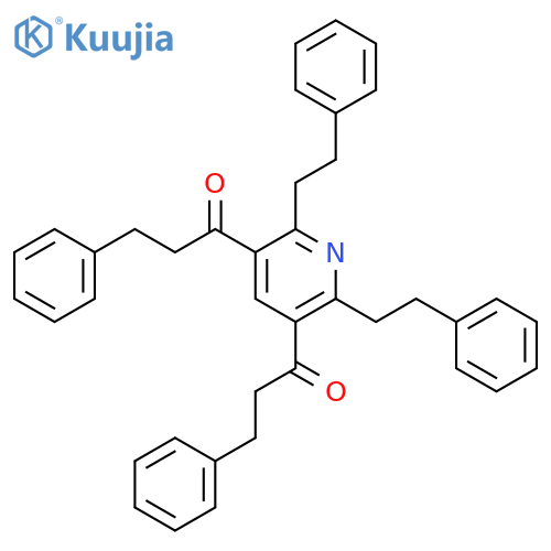 2,6-diphenethyl-3,5-di-(3-phenyl-propanoyl)-pyridine structure
