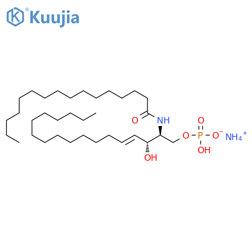 N-[(1S,2R,3E)-2-hydroxy-1-[(phosphonooxy)methyl]-3-heptadecen-1-yl]-hexadecanamide,monoammoniumsalt structure