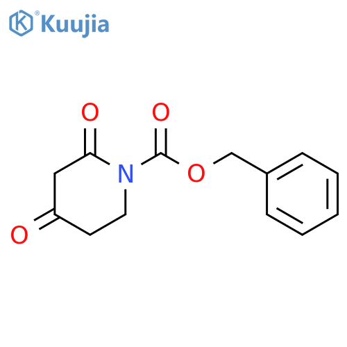 1-Piperidinecarboxylic acid, 2,4-dioxo-, phenylMethyl ester structure