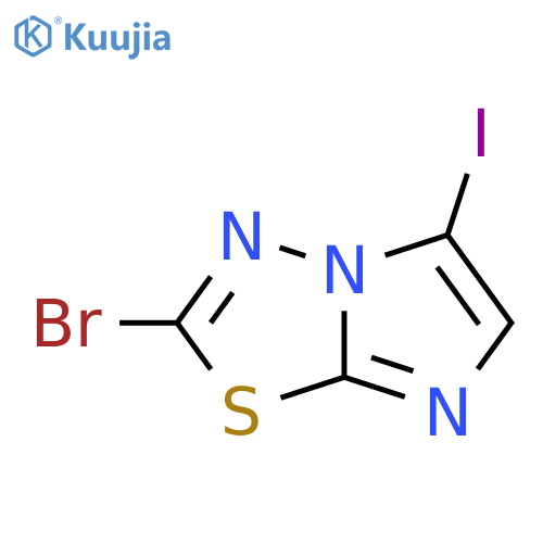 2-bromo-5-iodoimidazo2,1-b1,3,4thiadiazole structure