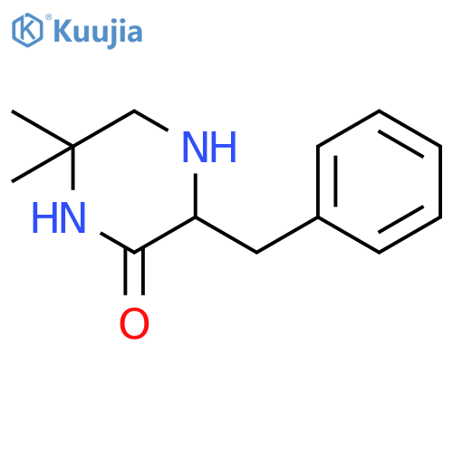 6,6-dimethyl-3-(phenylmethyl)-2-Piperazinone structure