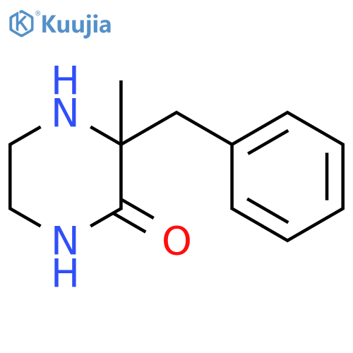 3-methyl-3-(phenylmethyl)-2-Piperazinone structure