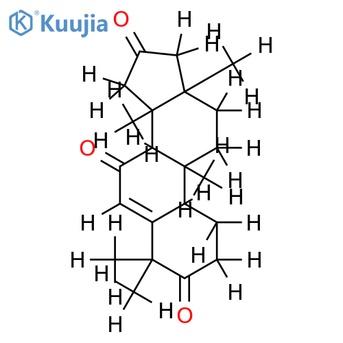 20,21,22,23,24,25,26,27-octanorcucurbit-5-ene-3,7,16-trione structure