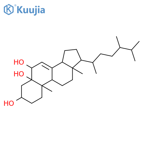 (24R)-24-methyl-5alpha-cholest-7-ene-3beta,5alpha,6beta-triol structure