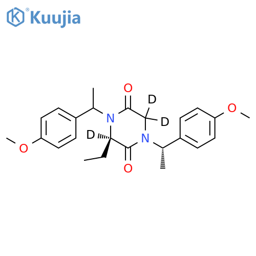 (6R)-6-Ethyl-1,4-bis(1S)-1-(4-methoxyphenyl)ethyl-2,5-piperazinedione-3,3,6-d3 structure