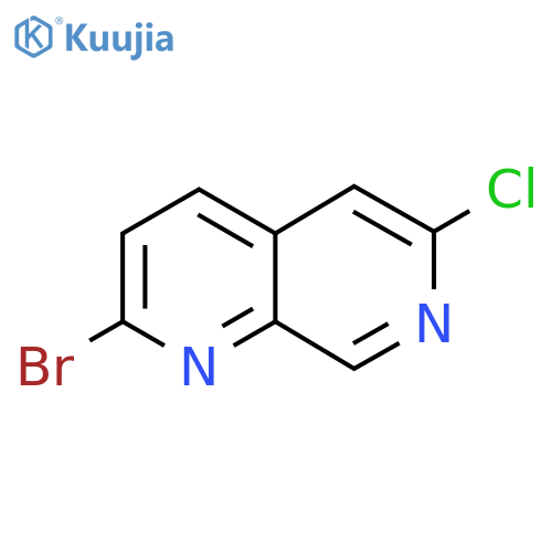 2-Bromo-6-chloro-1,7-naphthyridine structure