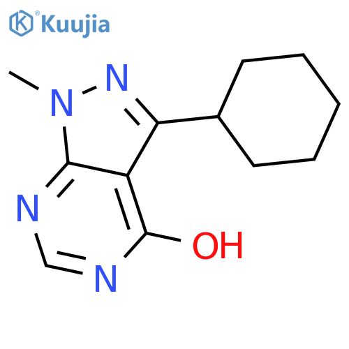 3-Cyclohexyl-1-methyl-1H-pyrazolo[3,4-d]pyrimidin-4-ol structure