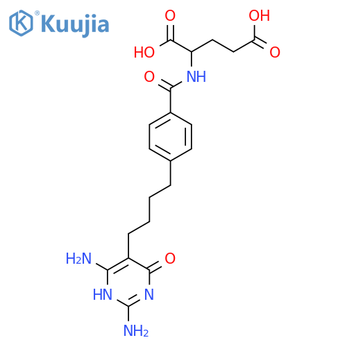 L-Glutamic acid,N-[4-[4-(2,6-diamino-1,4-dihydro-4-oxo-5-pyrimidinyl)butyl]benzoyl]- structure