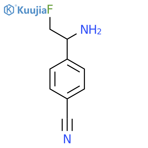 4-(1-amino-2-fluoroethyl)benzonitrile structure