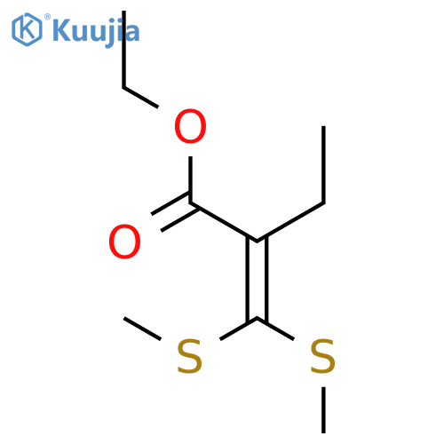 Butanoic acid, 2-[bis(methylthio)methylene]-, ethyl ester structure