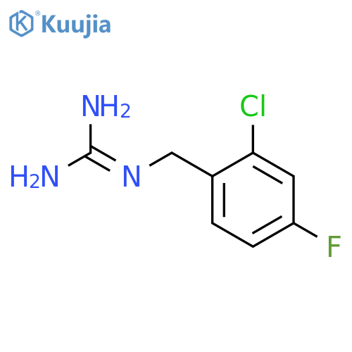 2-[(2-chloro-4-fluorophenyl)methyl]guanidine structure