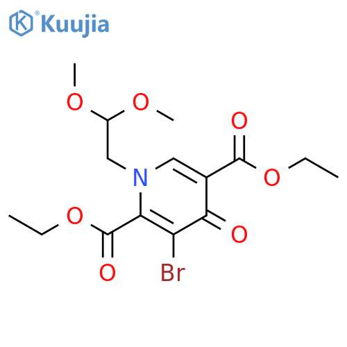 3-Bromo-1-(2,2-dimethoxyethyl)-1,4-dihydro-4-oxo-2,5-pyridinedicarboxylic Acid 2,5-Diethyl Ester structure