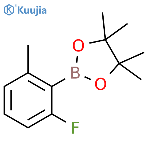 2-(2-fluoro-6-methylphenyl)-4,4,5,5-tetramethyl-1,3,2-dioxaborolane structure