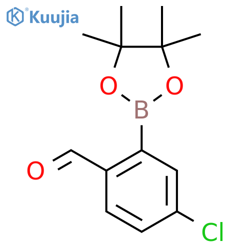 4-Chloro-2-(4,4,5,5-tetramethyl-1,3,2-dioxaborolan-2-yl)benzaldehyde structure