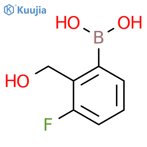 [3-fluoro-2-(hydroxymethyl)phenyl]boronic acid structure