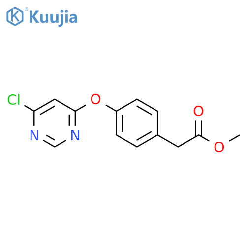 Methyl 2-(4-(6-chloropyriMidin-4-yloxy)phenyl)acetate structure