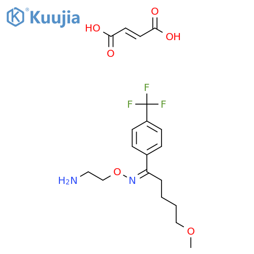 (2-aminoethoxy)({5-methoxy-1-4-(trifluoromethyl)phenylpentylidene})amine, but-2-enedioic acid structure
