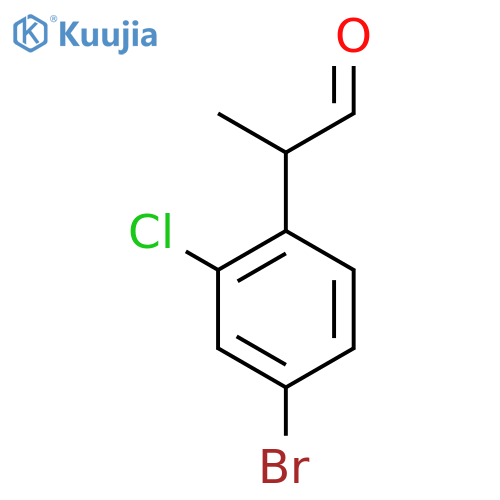 2-(4-bromo-2-chlorophenyl)propanal structure
