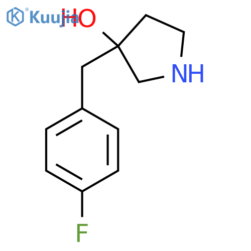 3-[(4-fluorophenyl)methyl]pyrrolidin-3-ol structure