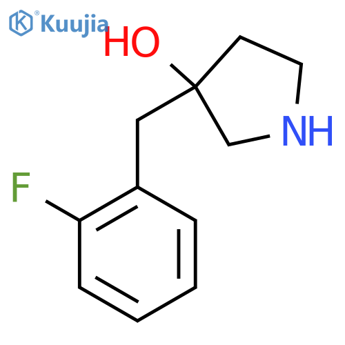 3-(2-fluorophenyl)methylpyrrolidin-3-ol structure