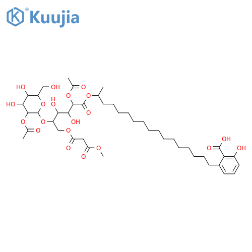 2-Hydroxy-6-(16-hydroxyheptadecyl)benzoic acid; (R)-form, 16'-O-[2-O-Acetyl-β-D-mannopyranosyl-(1→5)-2-O-acetyl-6-O-(methylmalonyl)-D-mannonoyl] structure