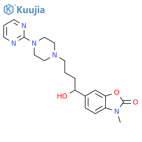 2(3H)-Benzoxazolone,6-[1-hydroxy-4-[4-(2-pyrimidinyl)-1-piperazinyl]butyl]-3-methyl- structure