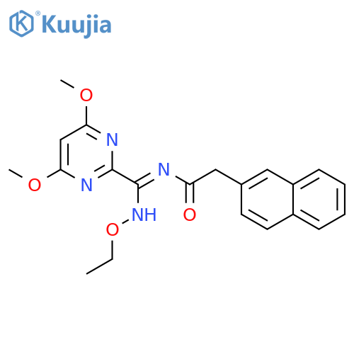 2-Naphthaleneacetamide, N-[(4,6-dimethoxy-2-pyrimidinyl)(ethoxyamino)methylene]- structure