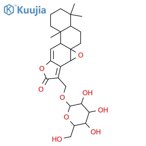1H-Oxireno[1,10a]phenanthro[3,2-b]furan-9(7aH)-one,8-[(b-D-glucopyranosyloxy)methyl]-2,3,4,4a,5,6,11a,11b-octahydro-4,4,11b-trimethyl-,(4aR,6aS,7aR,11aS,11bR)- (9CI) structure