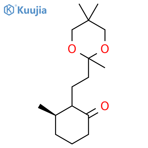 (3R)-Methyl-2-2-(2,5,5-trimethyl-1,3-dioxan-2-yl)ethylcyclohexanone (Mixture of Diastereomers) structure