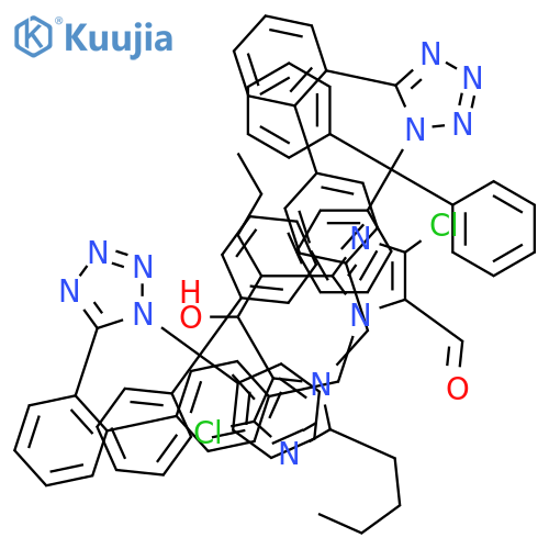 5-Deshydroxy-5-formyl N,N'-Ditrityl Losartan α-Butyl-losartan Aldehyde Adduct structure
