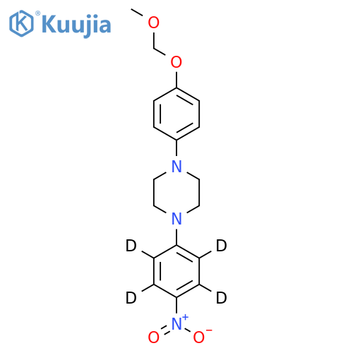 1-(4-O-Methoxymethyl-4-hydroxyphenyl)-4-(4-nitrophenyl)piperazine-d4 structure