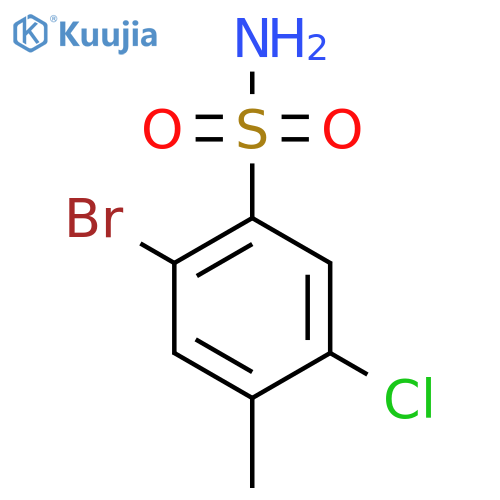 2-bromo-5-chloro-4-methylbenzene-1-sulfonamide structure