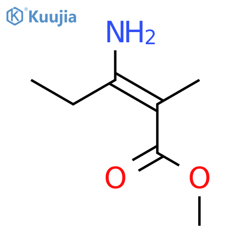 2-Pentenoic acid, 3-amino-2-methyl-, methyl ester structure