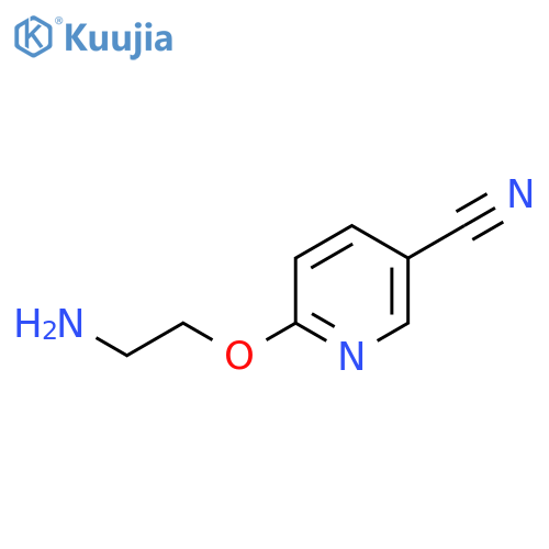 6-(2-aminoethoxy)pyridine-3-carbonitrile structure